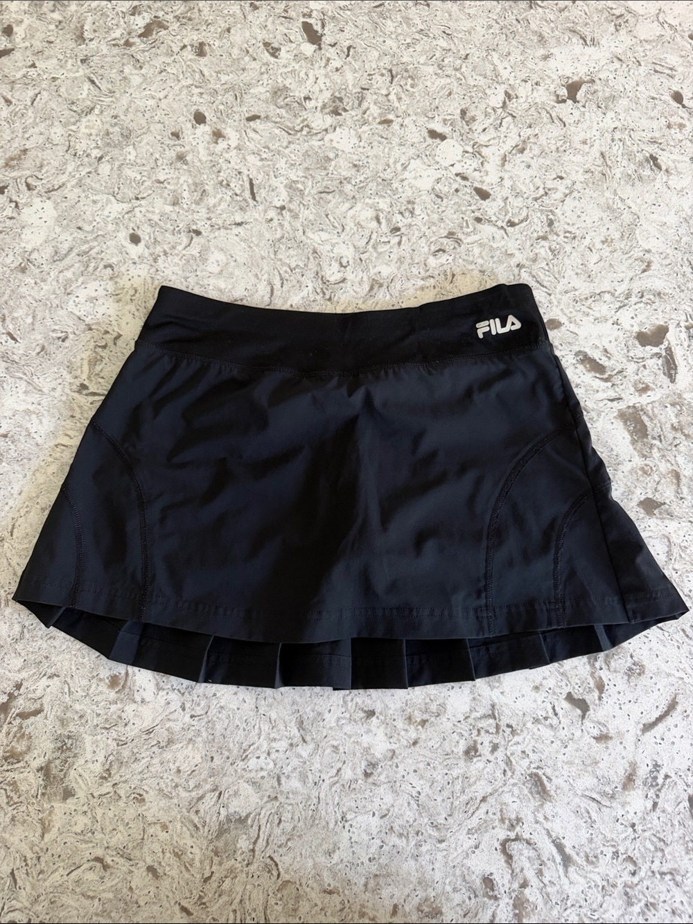 FILA Black Pleated Athletic Mini Skort